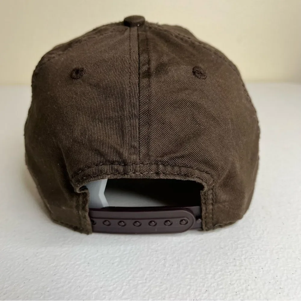 Bass Pro Shops Brown Embroidered Snapback 6 Panel Low Profile Ball Cap Hat OSFA